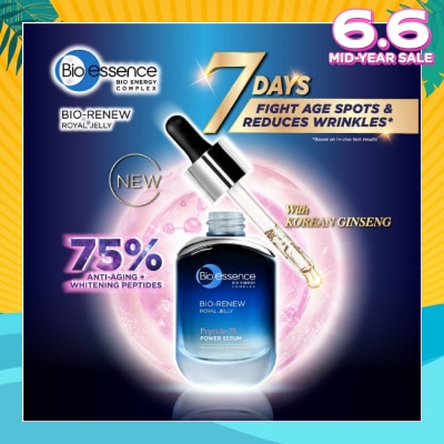 BIO ESSENCE Bio-Renew Peptide-75 Power Serum (Nourishing & Reduce Wrinkles, Restores Skin’s Youth) 30ml
