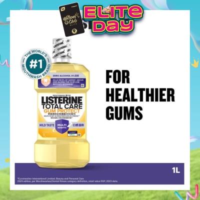 LISTERINE - Listerine Gum Care Zero Non Alcohol Mouthwash Herbal Ginger Less Intense Taste 1000ml