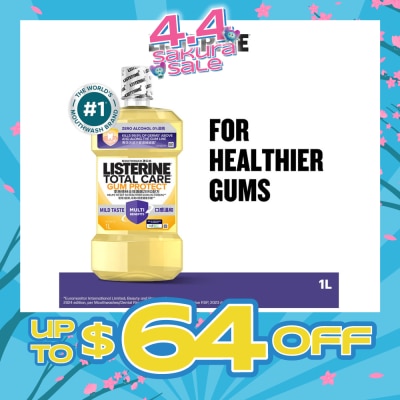 LISTERINE - Listerine Gum Care Zero Non Alcohol Mouthwash Herbal Ginger Less Intense Taste 1000ml