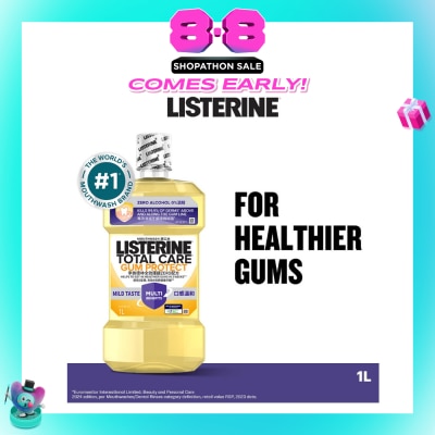 LISTERINE - Listerine Gum Care Zero Non Alcohol Mouthwash Herbal Ginger Less Intense Taste 1000ml
