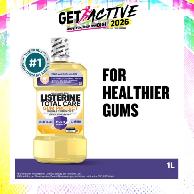 LISTERINE - Listerine Gum Care Zero Non Alcohol Mouthwash Herbal Ginger Less Intense Taste 1000ml image