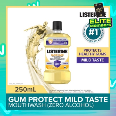 LISTERINE Listerine Gum Care Zero Non Alcohol Mouthwash Herbal Ginger Less Intense Taste 250ml