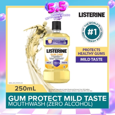 LISTERINE - Listerine Gum Care Zero Non Alcohol Mouthwash Herbal Ginger Less Intense Taste 250ml