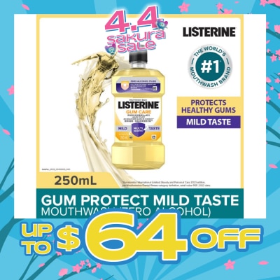 LISTERINE - Listerine Gum Care Zero Non Alcohol Mouthwash Herbal Ginger Less Intense Taste 250ml