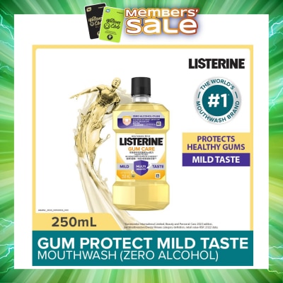 LISTERINE - Listerine Gum Care Zero Non Alcohol Mouthwash Herbal Ginger Less Intense Taste 250ml