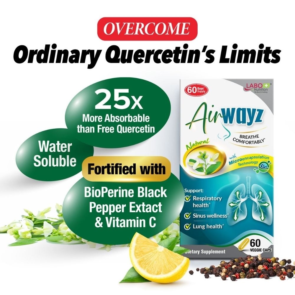 AirWayz Quercetin Respiratory & Sinus Comfort Supplement Capsule 60s image