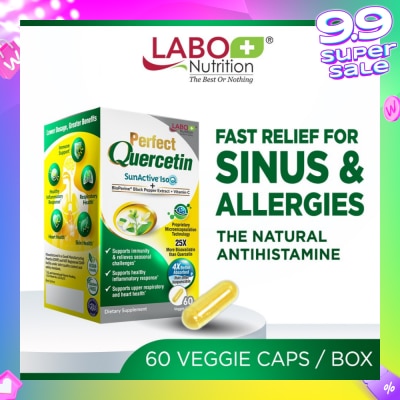 LABO NUTRITION Perfect Quercetin Dietary Supplement Capsule (For Immunity, Sinus, Allergy, Itchy Eye, Natural Antihistamine Relief) 60s