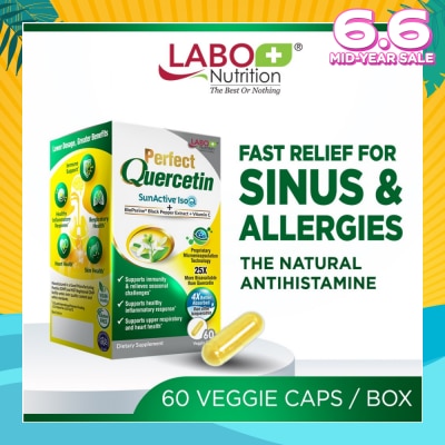 LABO NUTRITION Perfect Quercetin Dietary Supplement Capsule (For Immunity, Sinus, Allergy, Itchy Eye, Natural Antihistamine Relief) 60s