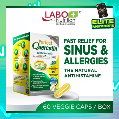 LABO NUTRITION Perfect Quercetin Dietary Supplement Capsule (For Immunity, Sinus, Allergy, Itchy Eye, Natural Antihistamine Relief) 60s