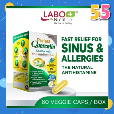LABO NUTRITION Perfect Quercetin Dietary Supplement Capsule (For Immunity, Sinus, Allergy, Itchy Eye, Natural Antihistamine Relief) 60s