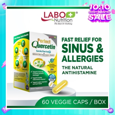 LABO NUTRITION Perfect Quercetin Dietary Supplement Capsule (For Immunity, Sinus, Allergy, Itchy Eye, Natural Antihistamine Relief) 60s