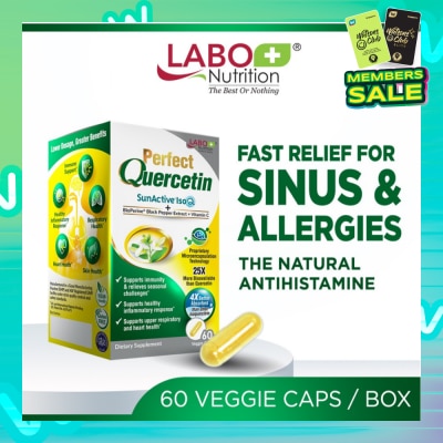 LABO NUTRITION Perfect Quercetin Dietary Supplement Capsule (For Immunity, Sinus, Allergy, Itchy Eye, Natural Antihistamine Relief) 60s