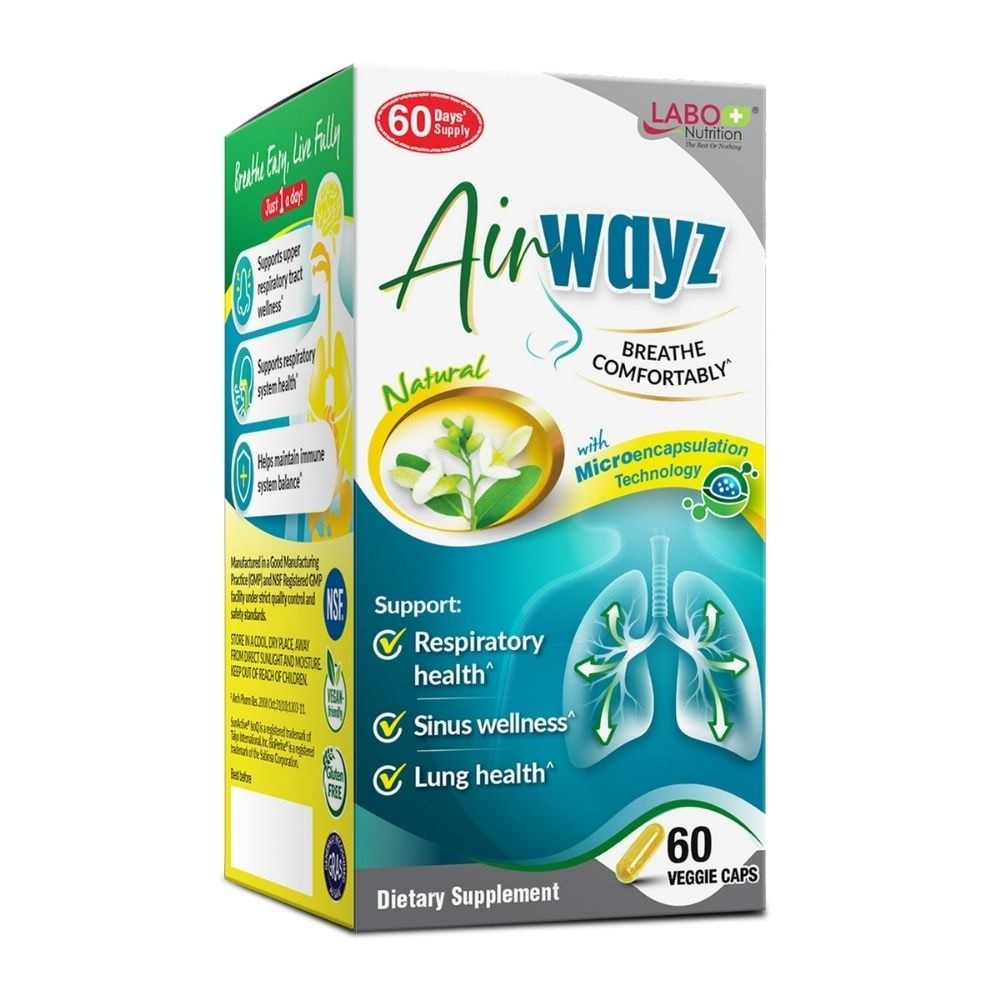 AirWayz Quercetin Respiratory & Sinus Comfort Supplement Capsule 60s image