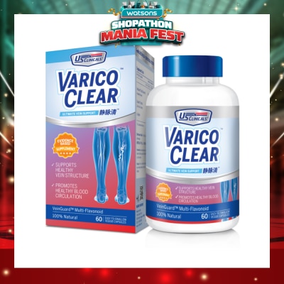 US CLINICALS - Varico Clear VeinGuard Multi-Flavonoid Veggie Capsule 60s