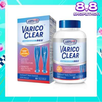 US CLINICALS VaricoClear Ultimate Vein Support (Support Healthy Vein Structure) 60s