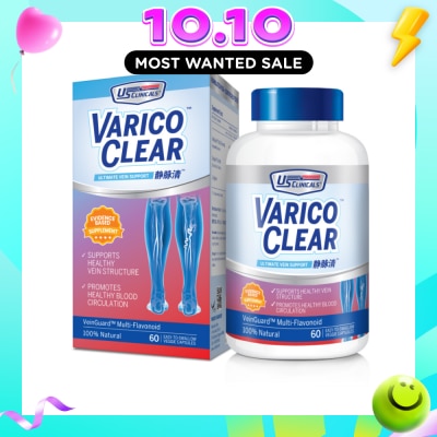 US CLINICALS Varico Clear VeinGuard Multi Flavonoid Veggie Capsule 60s image