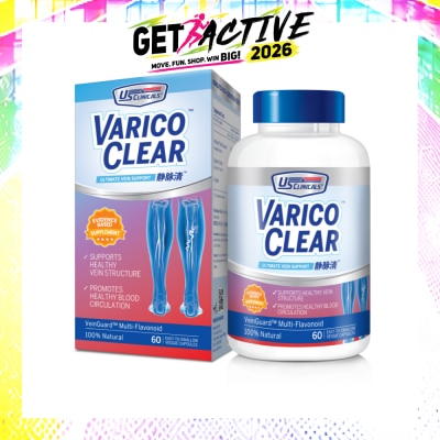 US CLINICALS - Varico Clear VeinGuard Multi-Flavonoid Veggie Capsule 60s image