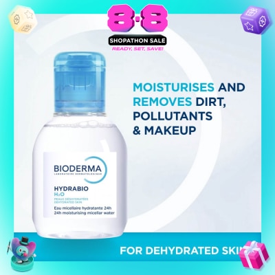BIODERMA - Hydrabio H2O Moisturising Micellar Water (Facial Non-Rinse Cleanser for Dehydrated Sensitive Skin)  100ml