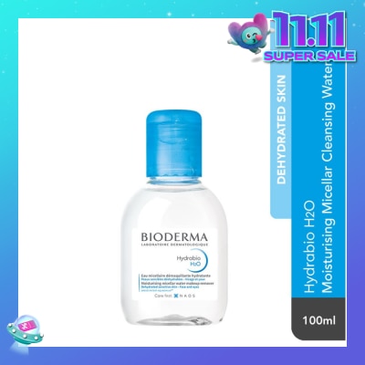 BIODERMA Hydrabio H2O Moisturising Micellar Water (Facial Non-Rinse Cleanser for Dehydrated Sensitive Skin) 100ml