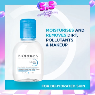 BIODERMA - Hydrabio H2O Moisturising Micellar Water (Facial Non-Rinse Cleanser for Dehydrated Sensitive Skin)  100ml