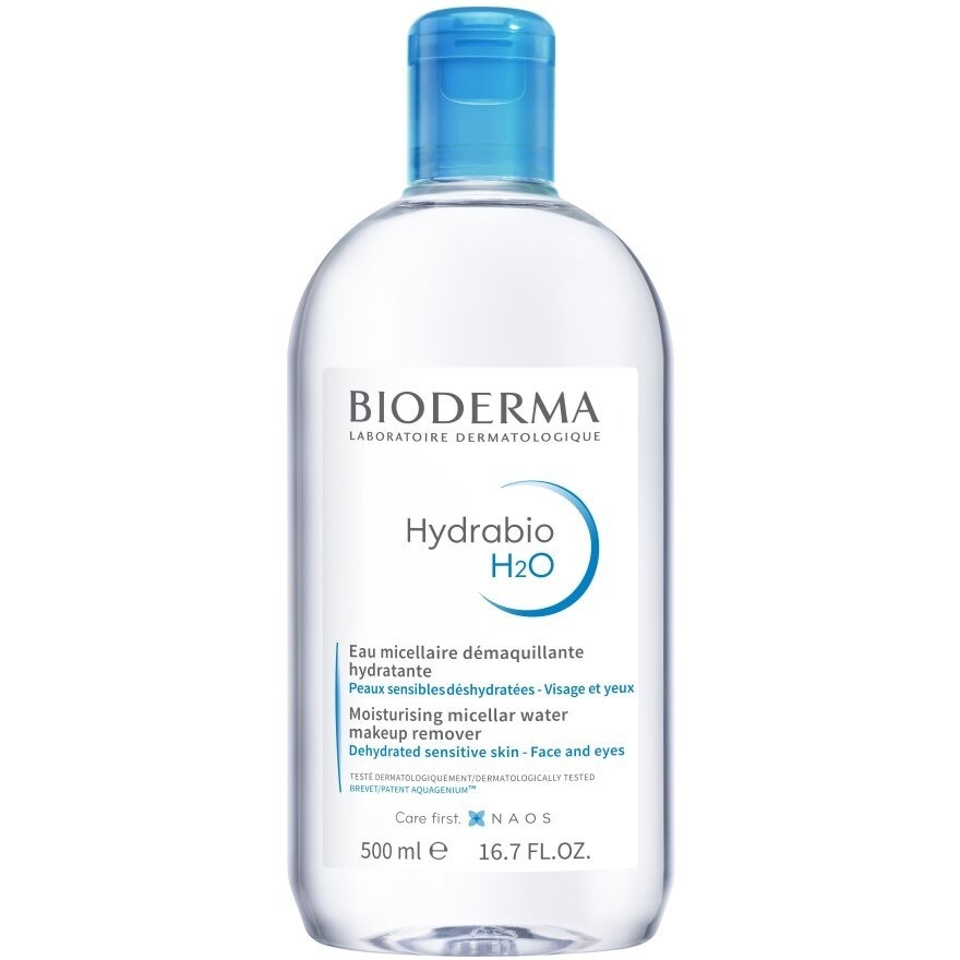 Hydrabio H2O Moisturising Micellar Water (Facial Non-Rinse Cleanser for Dehydrated Sensitive Skin) 500ml