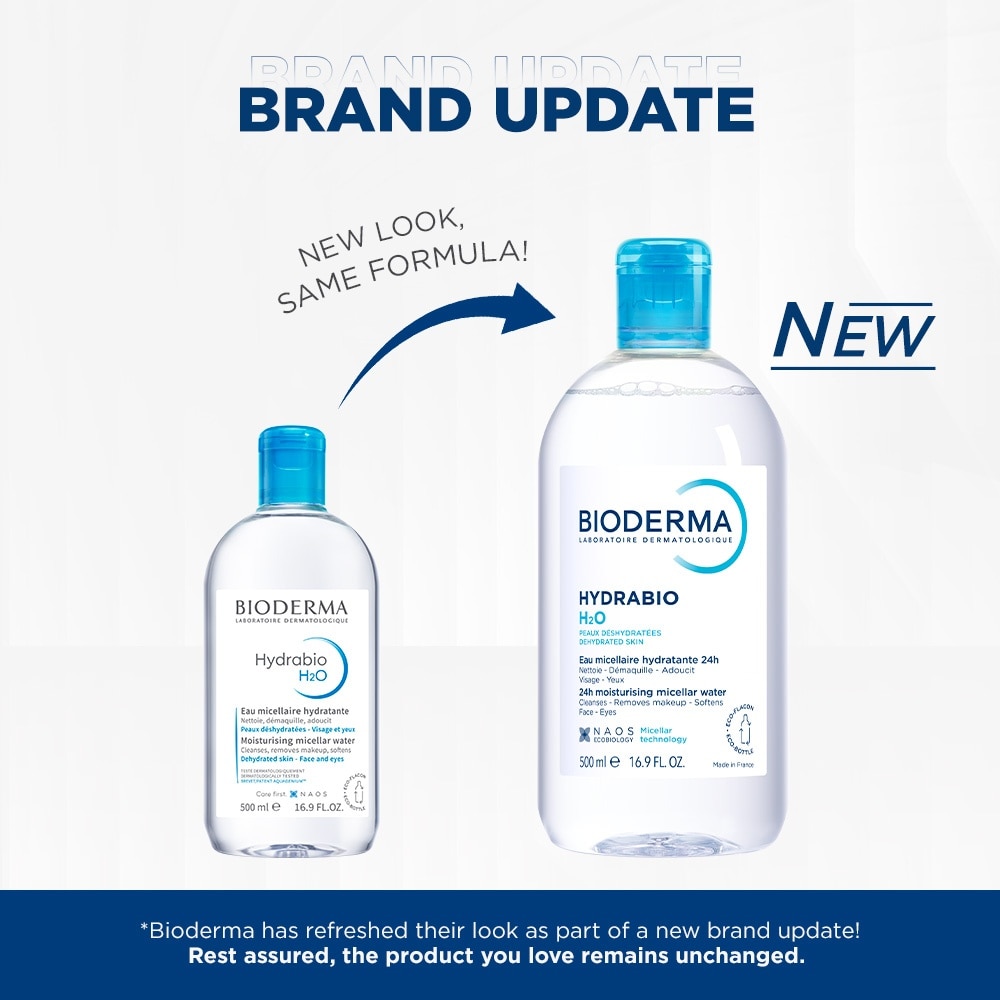 Hydrabio H2O Moisturising Micellar Water (Facial Non-Rinse Cleanser for Dehydrated Sensitive Skin) 500ml