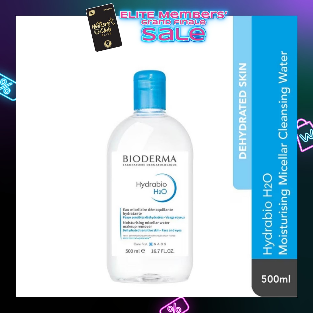 Hydrabio H2O Moisturising Micellar Water (Facial Non-Rinse Cleanser for Dehydrated Sensitive Skin) 500ml