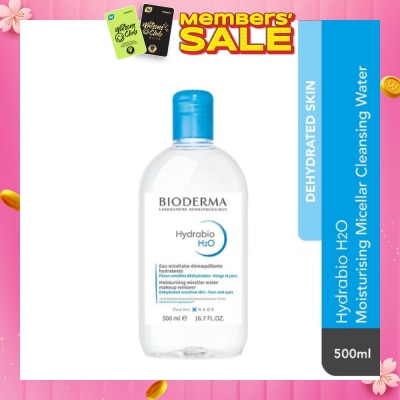 BIODERMA Hydrabio H2O Moisturising Micellar Water (Facial Non-Rinse Cleanser for Dehydrated Sensitive Skin) 500ml