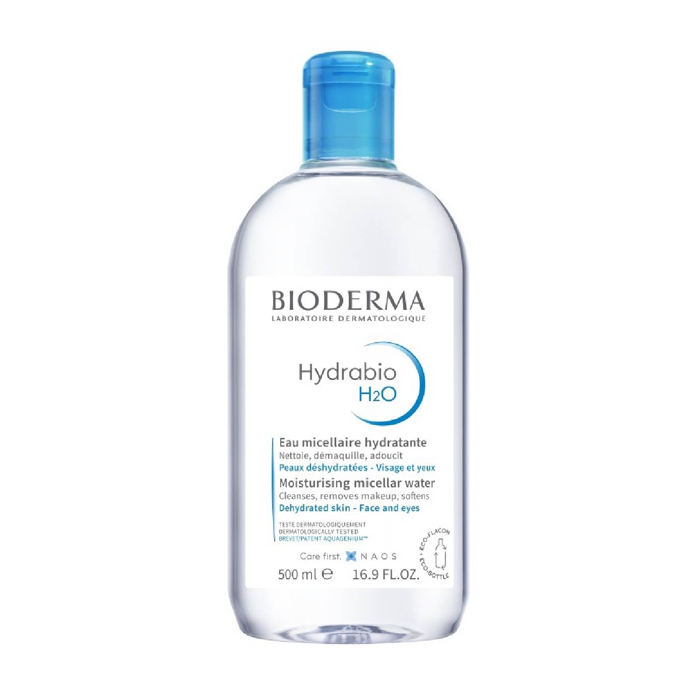 Hydrabio H2O Moisturising Micellar Water (Facial Non-Rinse Cleanser for Dehydrated Sensitive Skin) 500ml