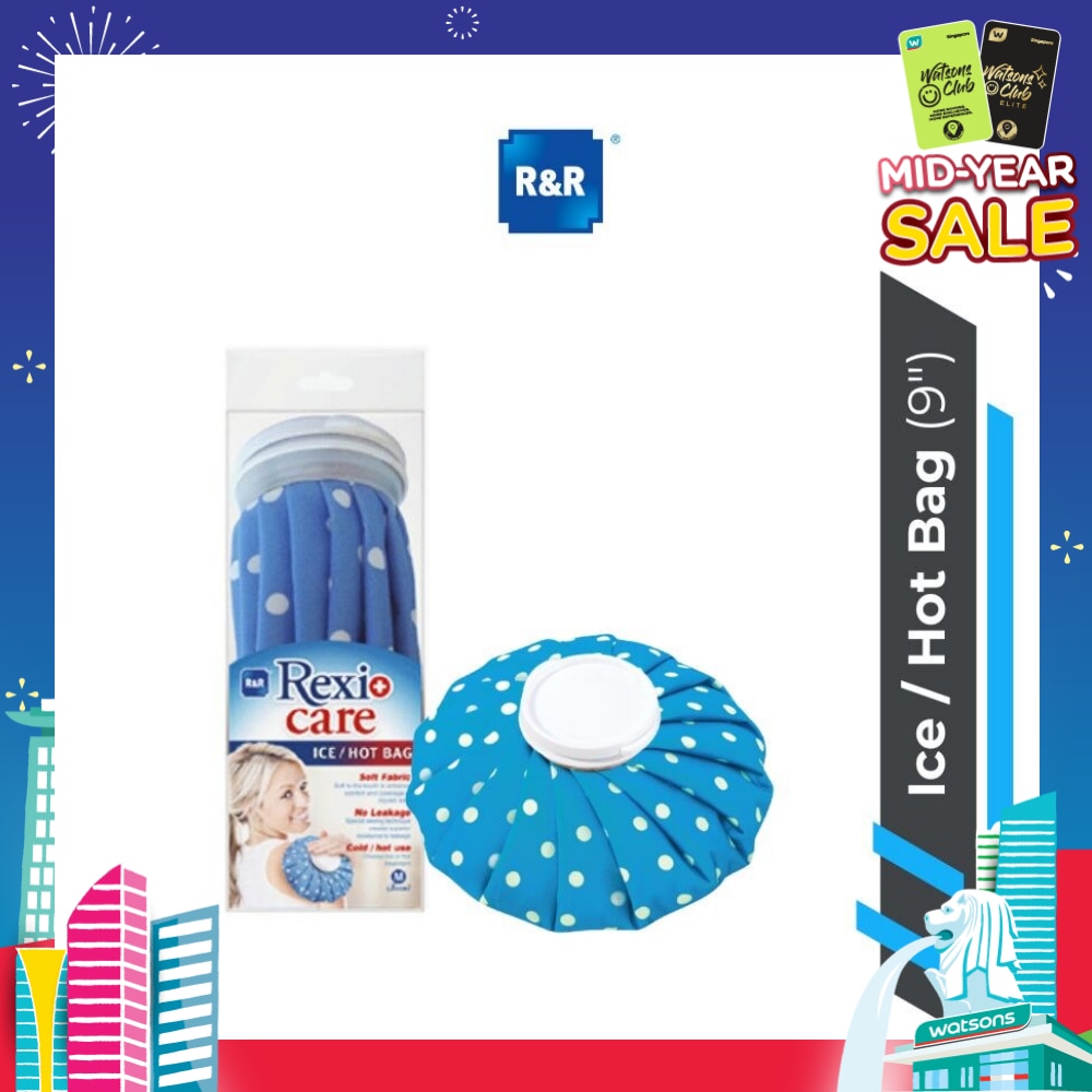 R&R Ice/Hot Bag (M) Blue White Dot