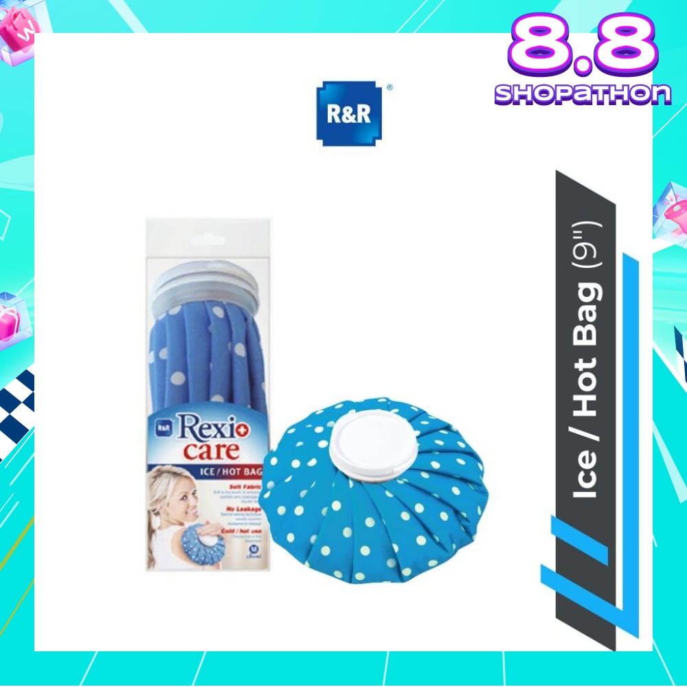 R&R Ice/Hot Bag (M) Blue White Dot