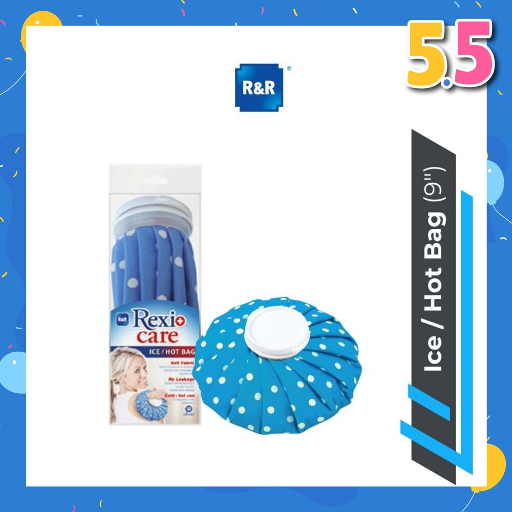 R&R Ice/Hot Bag (M) Blue White Dot
