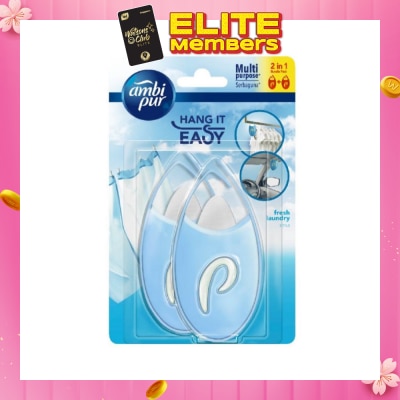 AMBI PUR Ambi Pur Hang it Easy Fresh Laundry Citrus Mini Air Freshener 4.5g x 2s