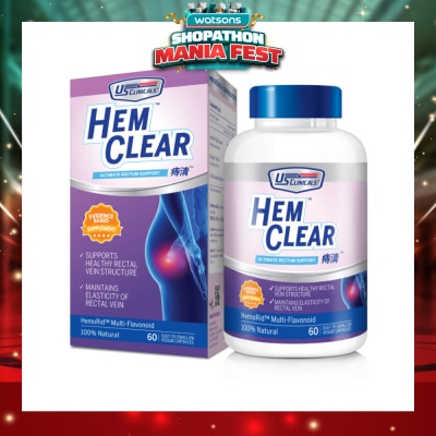 US CLINICALS - HemClear Ultimate Rectum Support (Support Healthy Rectal Vein) 60s