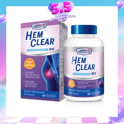 US CLINICALS - HemClear Ultimate Rectum Support (Support Healthy Rectal Vein) 60s