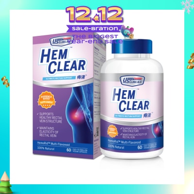 US CLINICALS HemClear Ultimate Rectum Support (Support Healthy Rectal Vein) 60s
