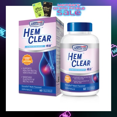 US CLINICALS HemClear Ultimate Rectum Support (Support Healthy Rectal Vein) 60s