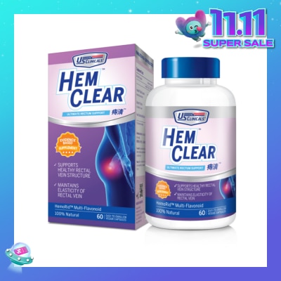 US CLINICALS HemClear Ultimate Rectum Support (Support Healthy Rectal Vein) 60s
