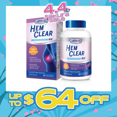 US CLINICALS - HemClear Ultimate Rectum Support (Support Healthy Rectal Vein) 60s