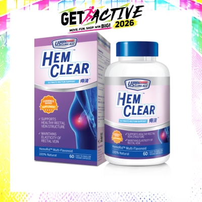 US CLINICALS - HemClear Ultimate Rectum Support (Support Healthy Rectal Vein) 60s (Expiry: Jul`2027) image