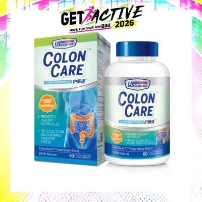 US CLINICALS - ColonCare Veggie Capsule (Promote Healthy Colon Cells) 60s image
