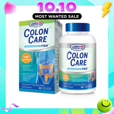 US CLINICALS ColonCare Veggie Capsule (Promote Healthy Colon Cells) 60s image