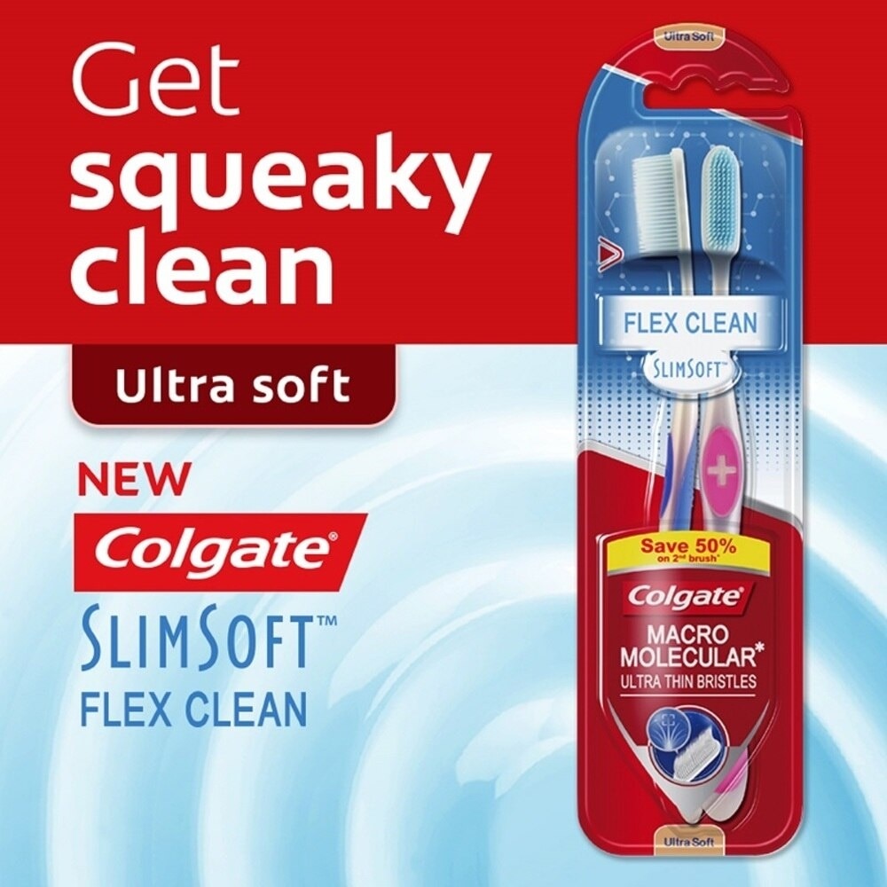 Slim Soft Flex Clean Toothbrush Value Pack 2 Pieces