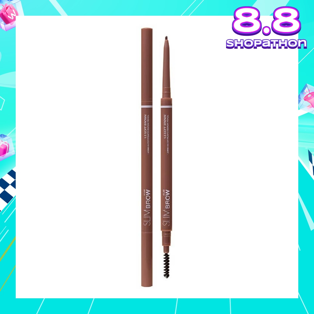 Slim Brow 1.5mm Eyebrow Pencil (Retractable, Waterproof) No.1.5 Soft brown, 1s