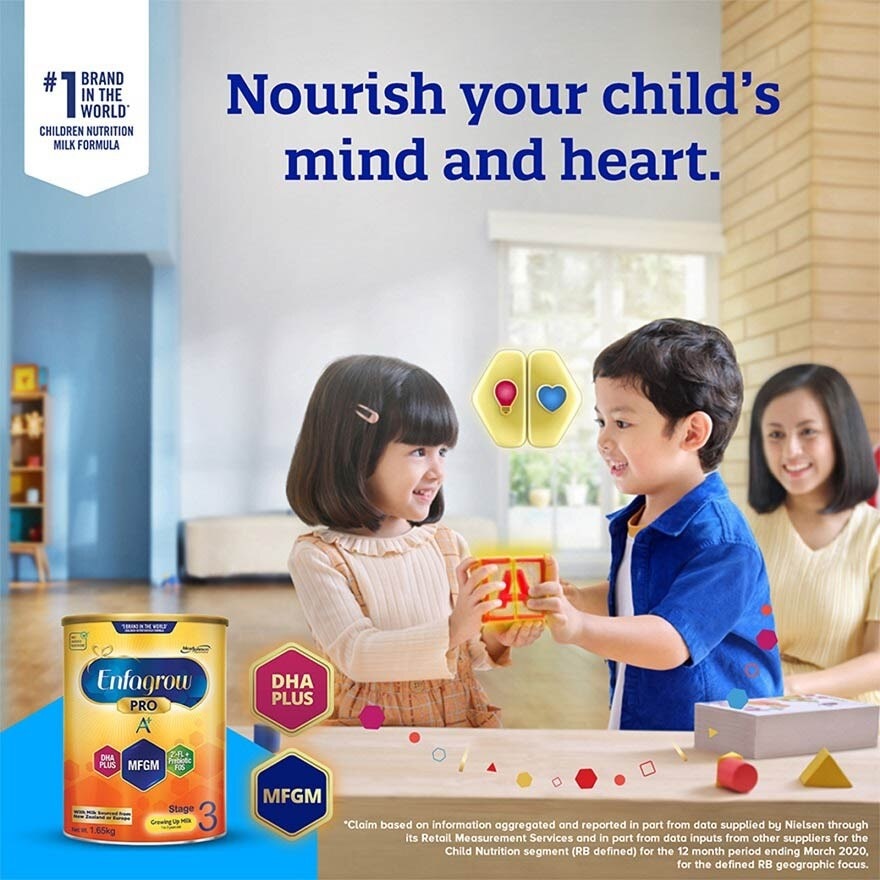 Stage 3 Milk Powder Formula For Children Dha+ 1 to 3 Year Old Promo Pack (1650g x 2s + 800g)