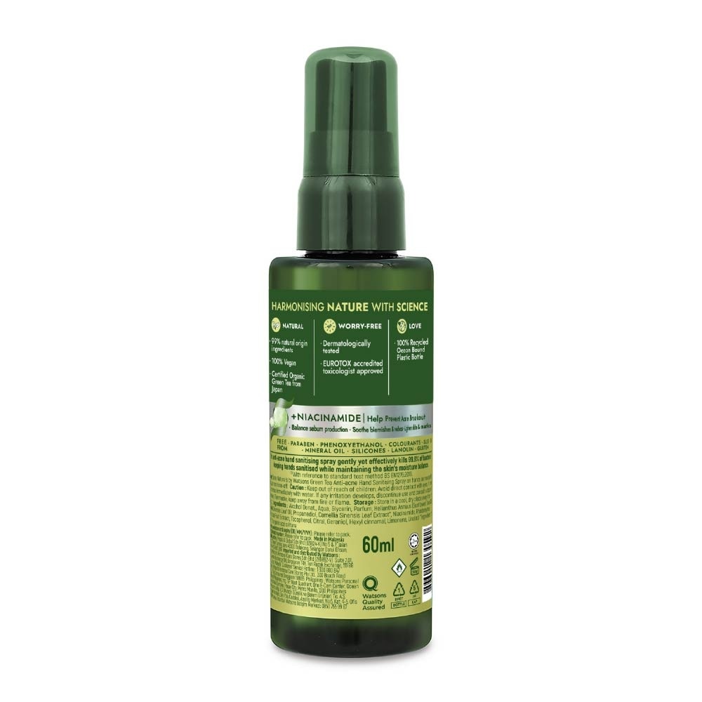 Anti-Acne + Niacinamide Hand Sanitising Spray Green Tea 60ml