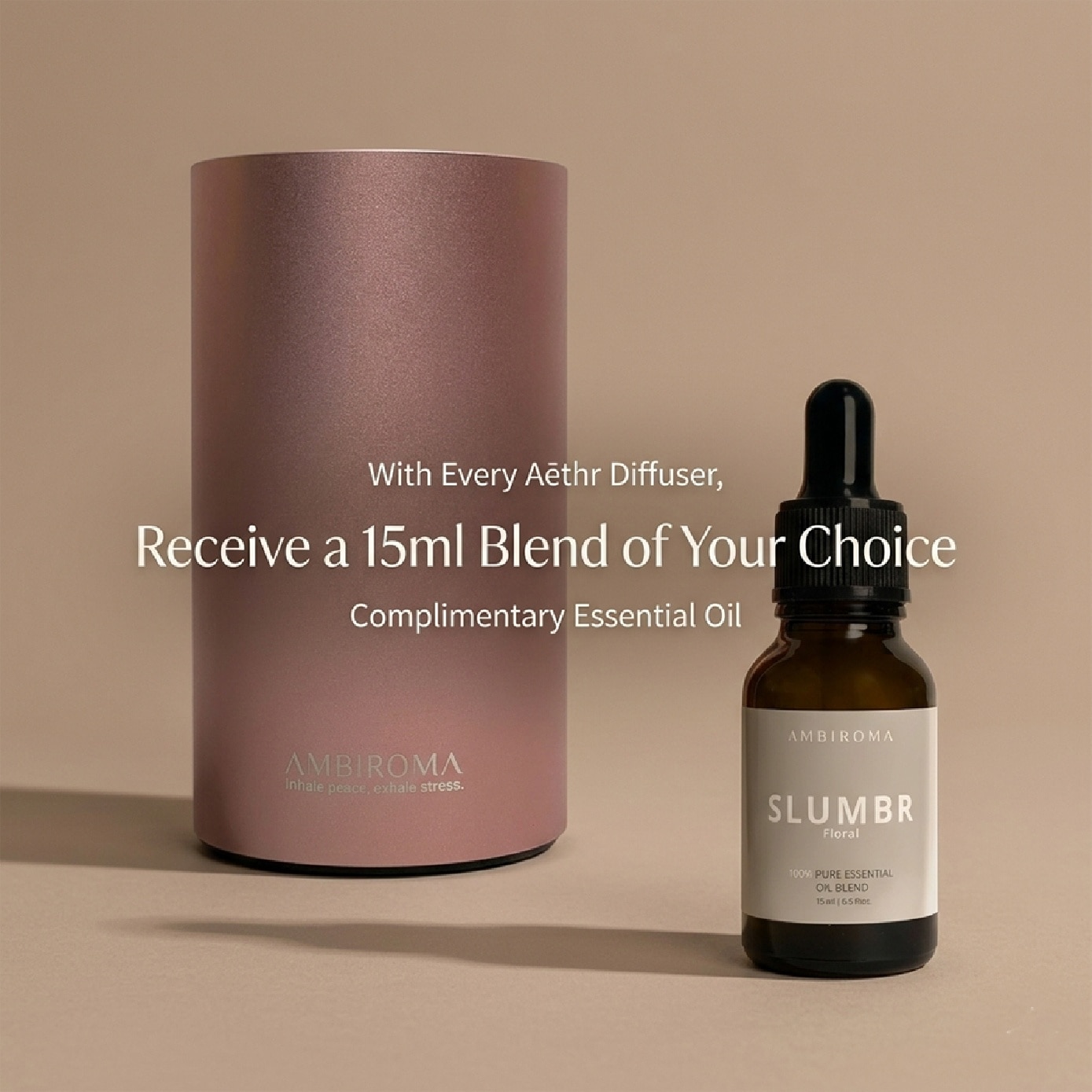 Aethr Premium Nebulizing Diffuser Rose 330g