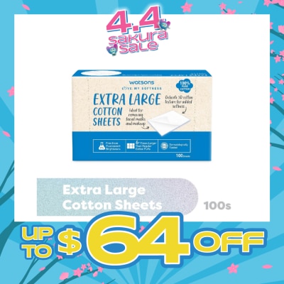 WATSONS - Extra Large Cotton Sheet (100% Pure Cotton) 100s