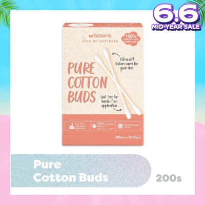 WATSONS Pure Cotton Buds 400 Tip (Dual Tip + 100% Pure Cotton) 200s