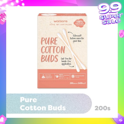 WATSONS Pure Cotton Buds 400 Tip (Dual Tip + 100% Pure Cotton) 200s
